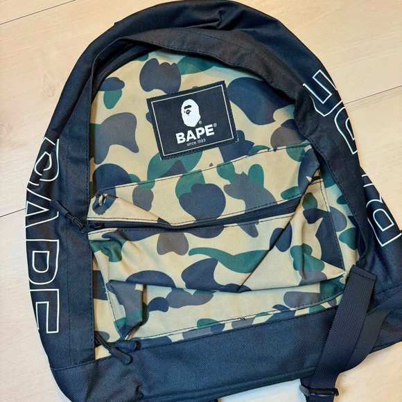 Bape Handbags - A bathing ape bape camo backpack bag